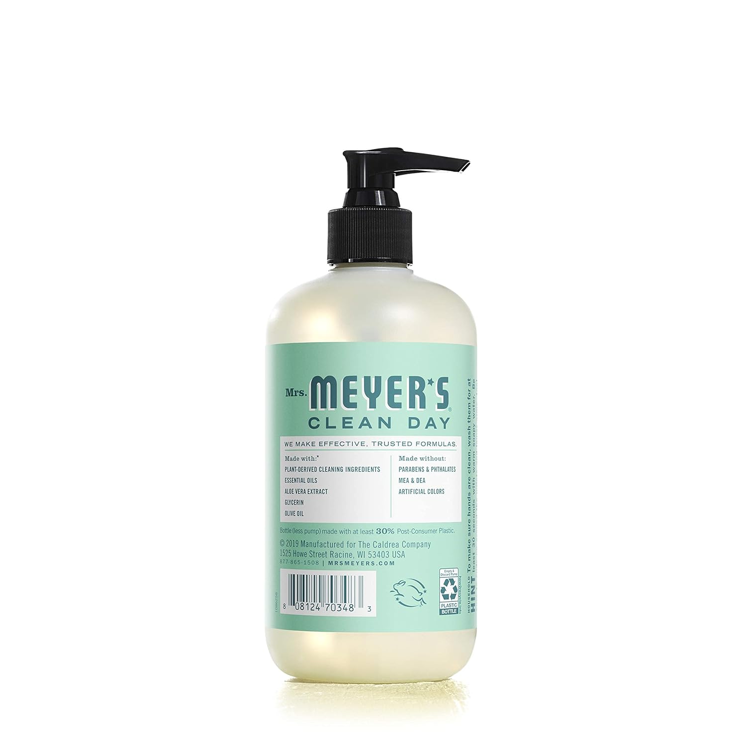 MRS. MEYER'S CLEAN DAY Hand Soap, Made with Essential Oils, Biodegradable Formula, Honeysuckle, 12.5 fl. oz - Pack of 3