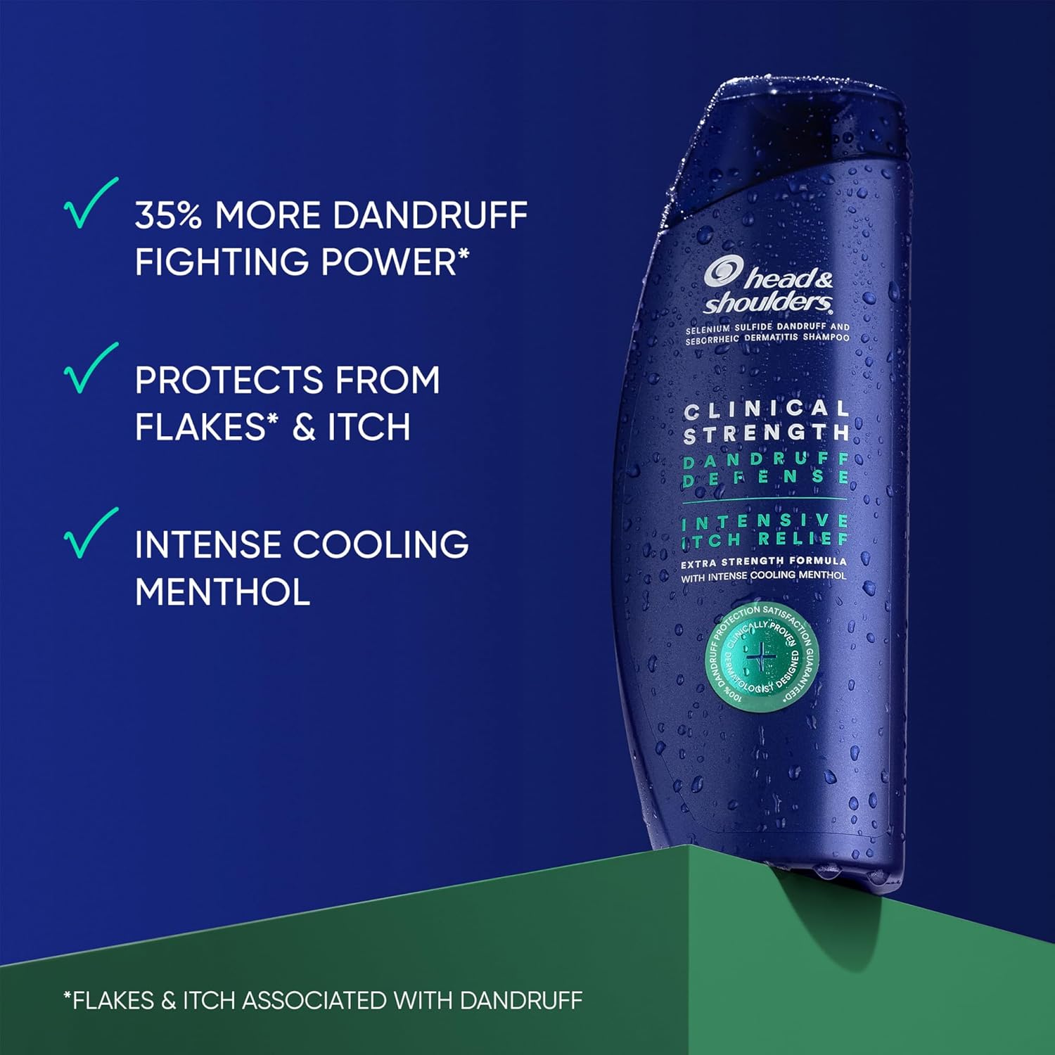Head & Shoulders Clinical Dandruff Shampoo Twin Pack, Advanced Oil & Flake Control, Selenium Sulfide for Seborrheic Dermatitis Relief, Prescription Strength Scalp Care, Refreshing Citrus, 13.5 Oz Each