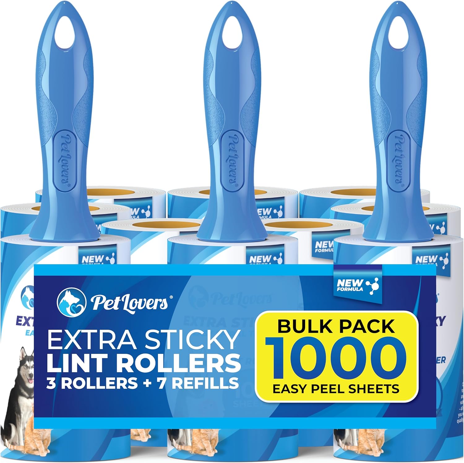PetLovers Lint Rollers for Pet Hair Extra Sticky 420 Sheets - Lint Remover for Clothes