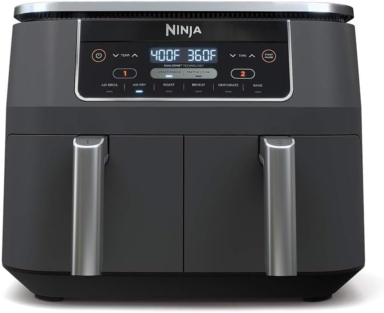 Ninja Air Fryer, Thermometer, Roast, Bake, Air Fry, Crisps, Broil, Reheats, Keep Warm, 10-in-1, Fries, Frozen Food, Veggies, and Meat, Quick Meals, Healthy Meals, Less Oil