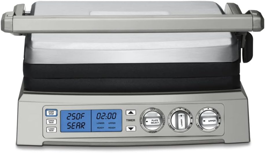 Cuisinart Panini Press, Stainless Steel Griddler, Sandwich Maker & More, 5-IN-1, GR-4NP1