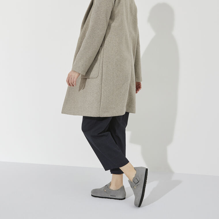 London Shearling Suede Leather
