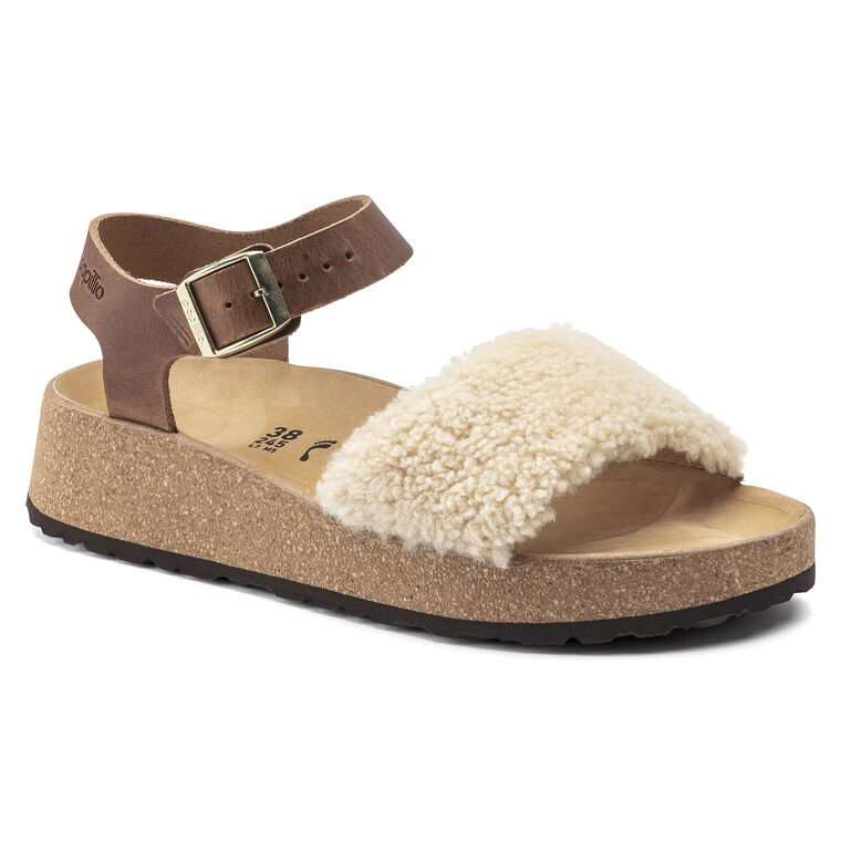 Glenda Natural Leather/ Shearling