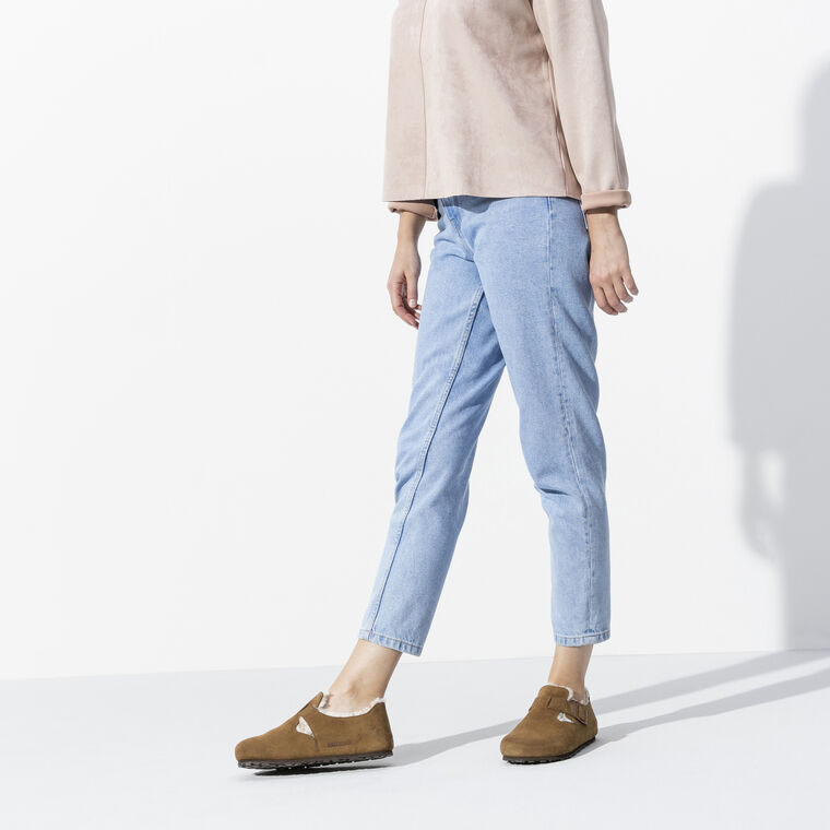 London Shearling Suede Leather