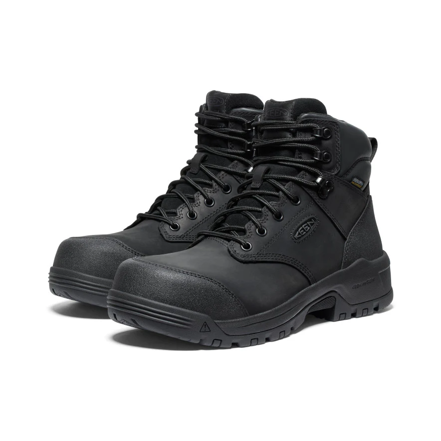 Men's Evanston 6 Waterproof Boot (Carbon Toe) | Black/Black