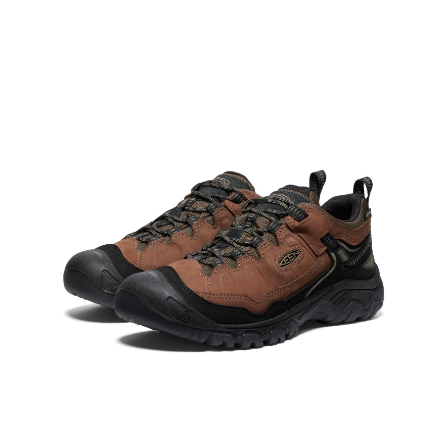 Men's Targhee IV Wide Waterproof Hiking Shoe | Bison/Black