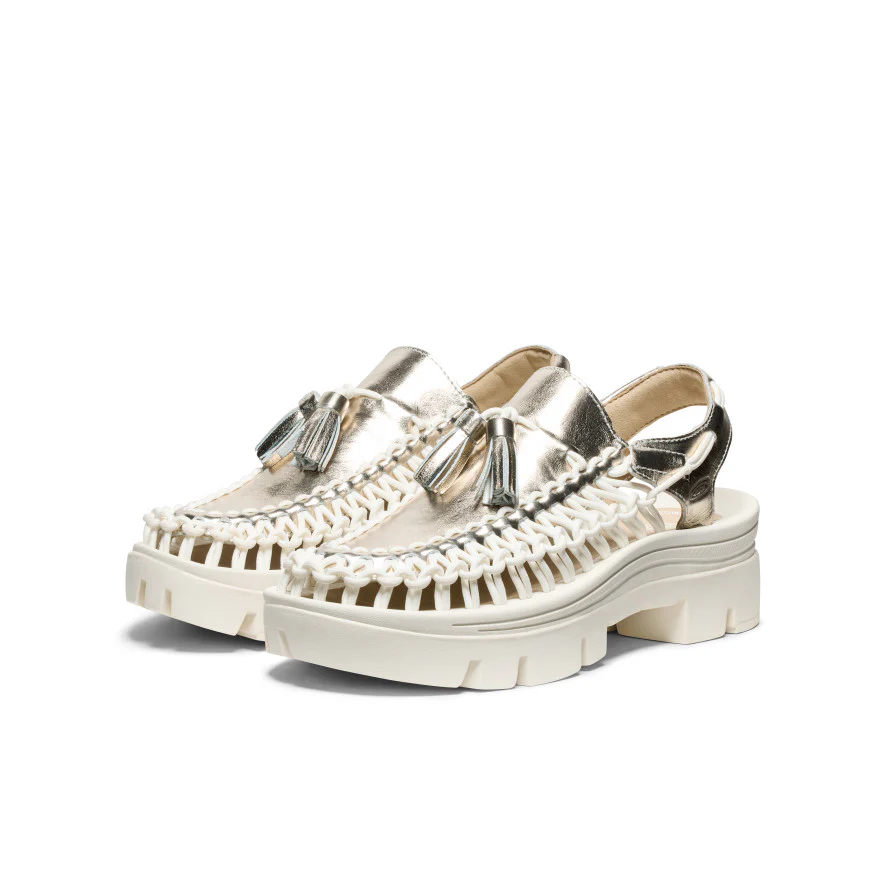 All Gender UNEEK PLT Tassel Sneaker | Champagne Gold/Star White