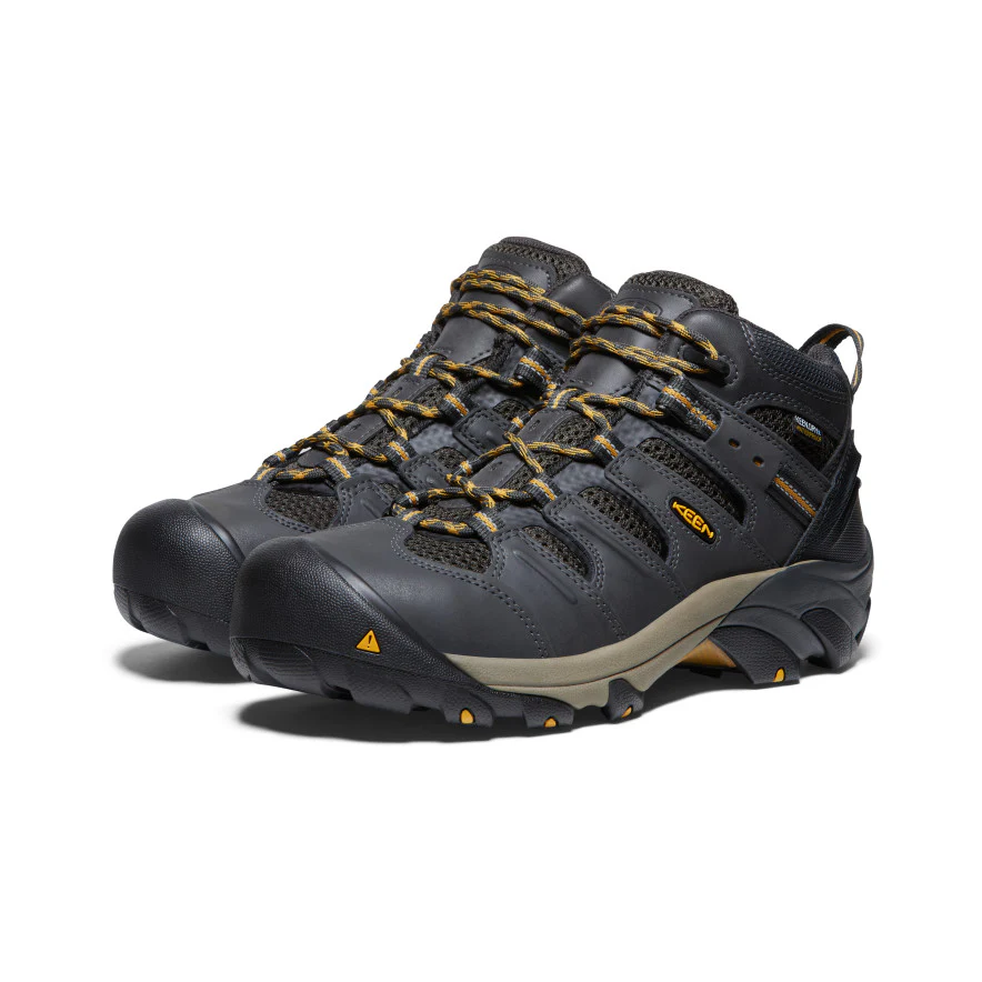 Men's Lansing Mid Waterproof (Steel Toe) | Raven/Tawny Olive