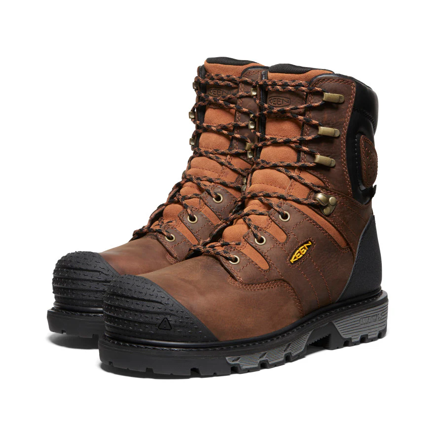 Men's Camden 8 Waterproof Boot (Carbon Toe) | Leather Brown/Black