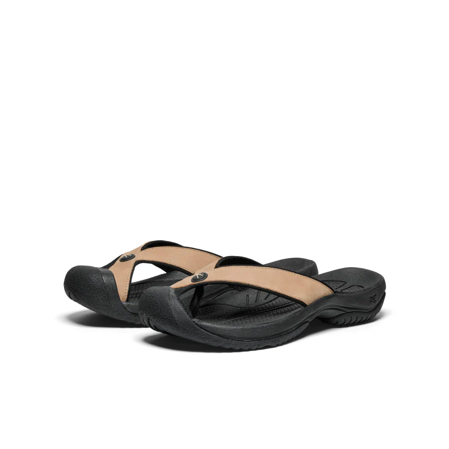 Men's Waimea Leather Flip-Flop | Cornstalk/Black