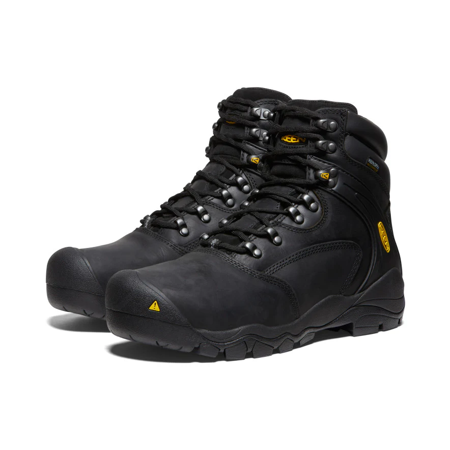 Men's Louisville 6 Waterproof Boot (Steel Toe) | Black