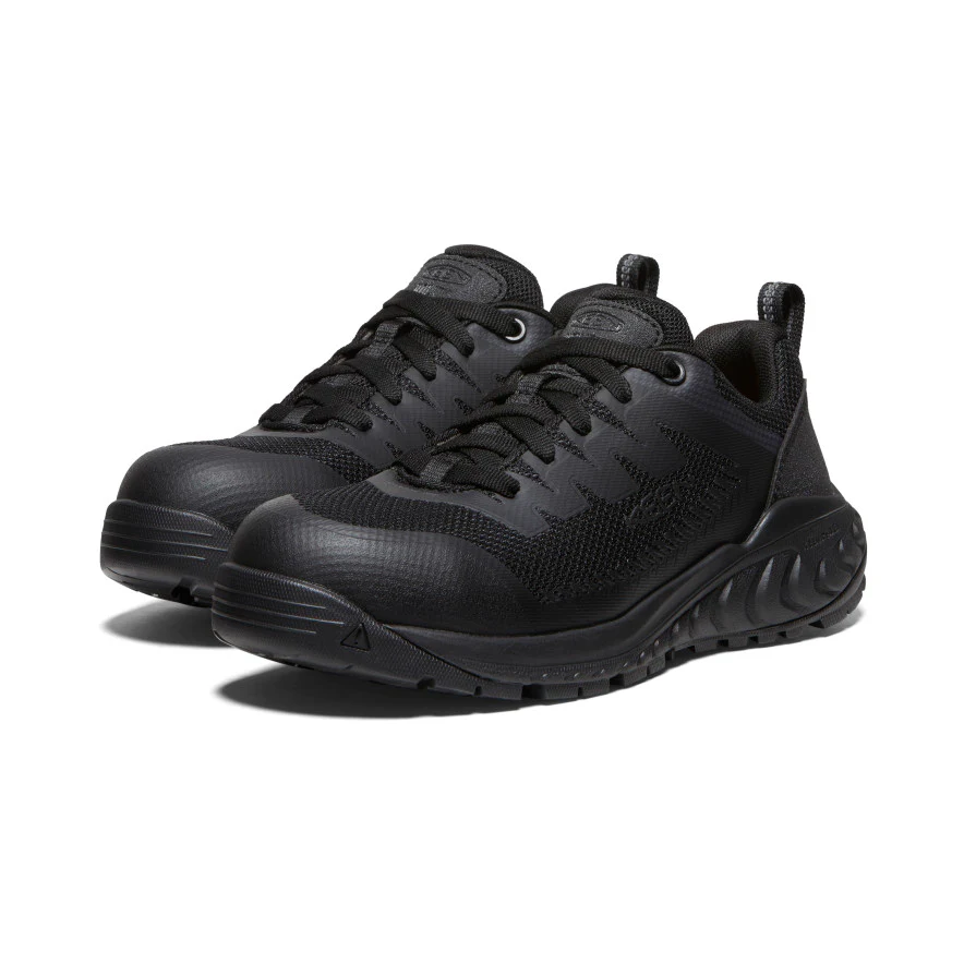 Women's Arvada ESD Work Sneaker (Carbon Toe) | Black/Black