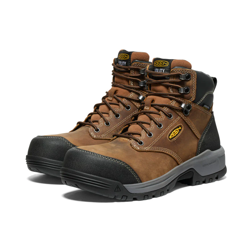 Men's Evanston 6 Waterproof Boot (Carbon Toe) | Bison/Black