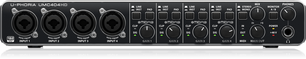 Behringer U-Phoria UMC404HD Interface