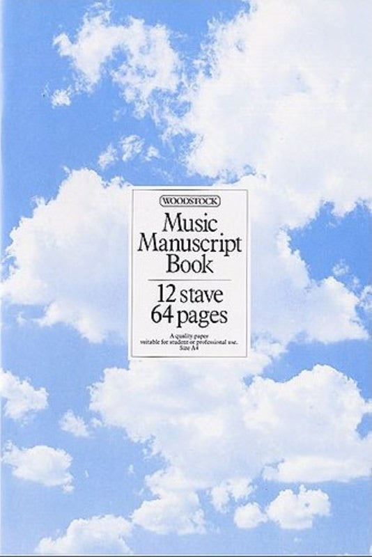 Wide Staff Manuscript Paper (Red Cover)