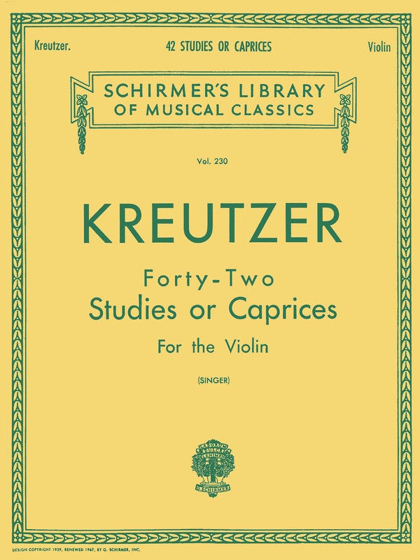 Kreutzer: 42 Studies or Caprices for Violin