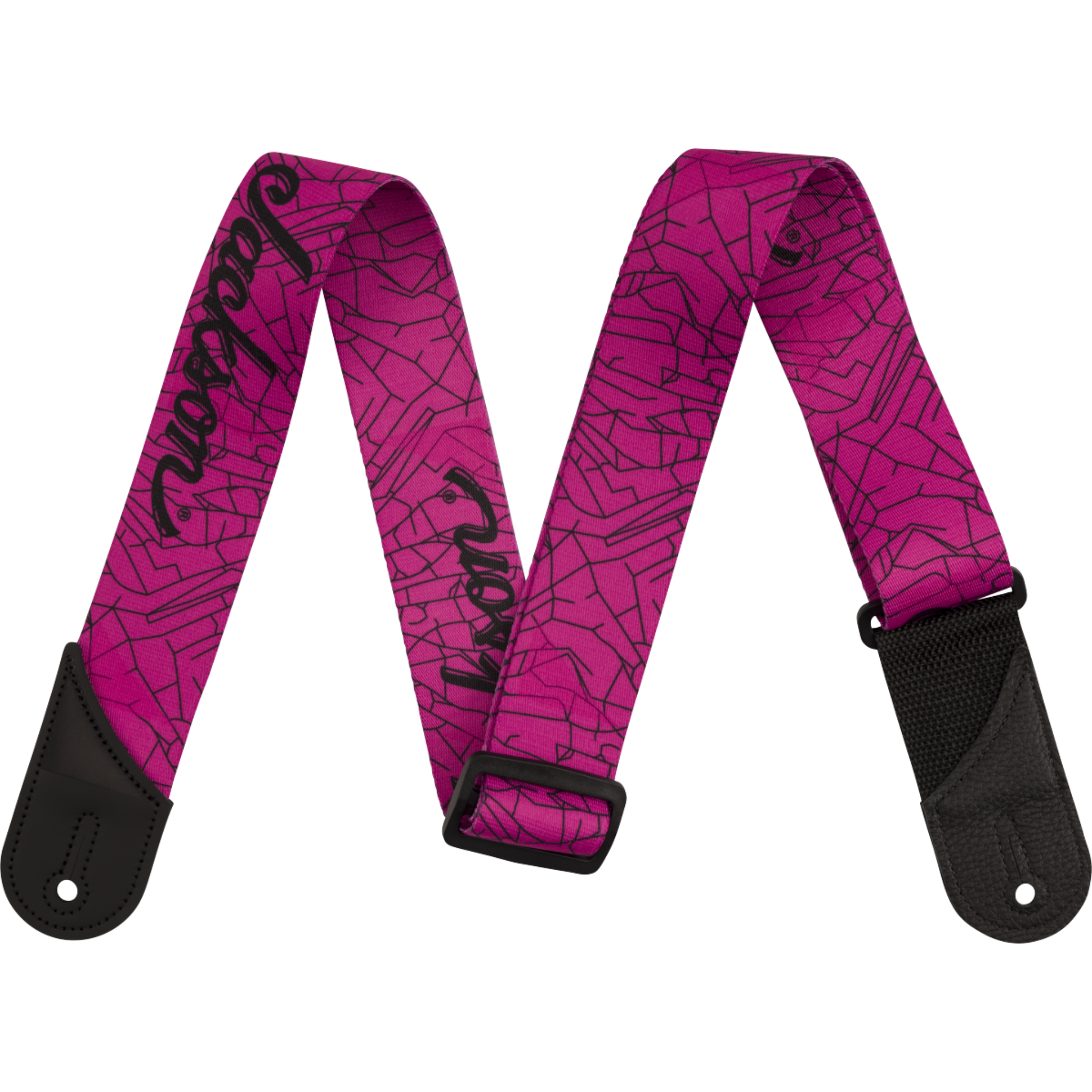 Fender Wavy Checkerboard Polyester Strap, Pink