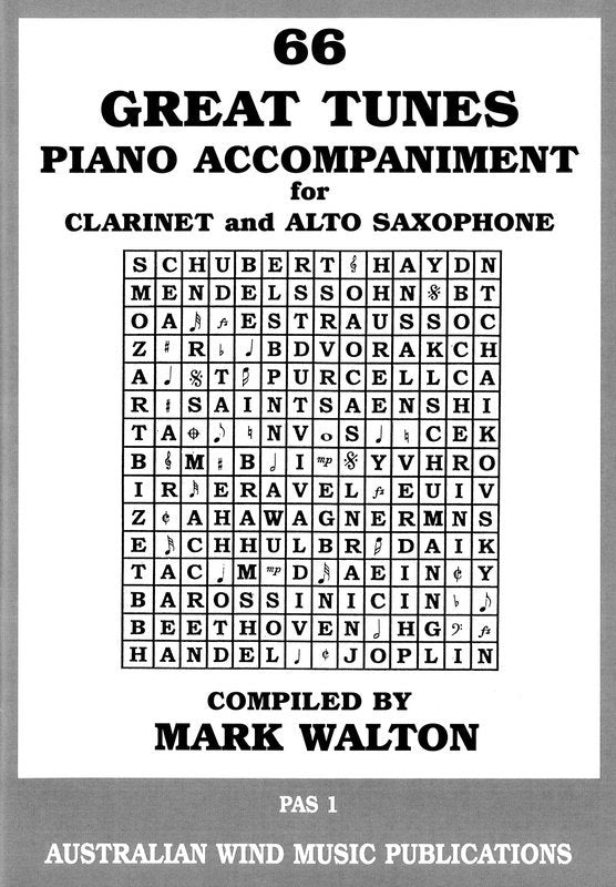 More Great Tunes - Piano Acc. for Clarinet & Alto Sax