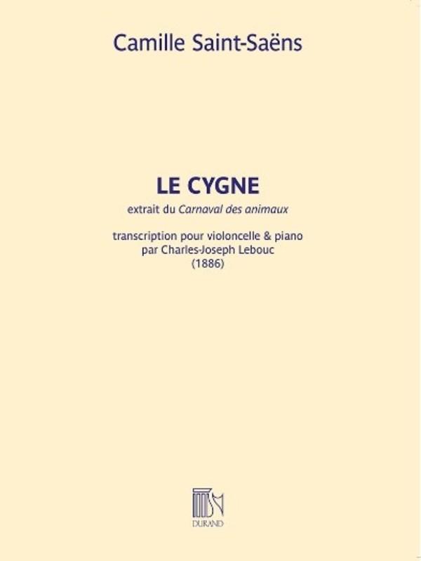 The Swan (Le Cygne) for Cello and Piano