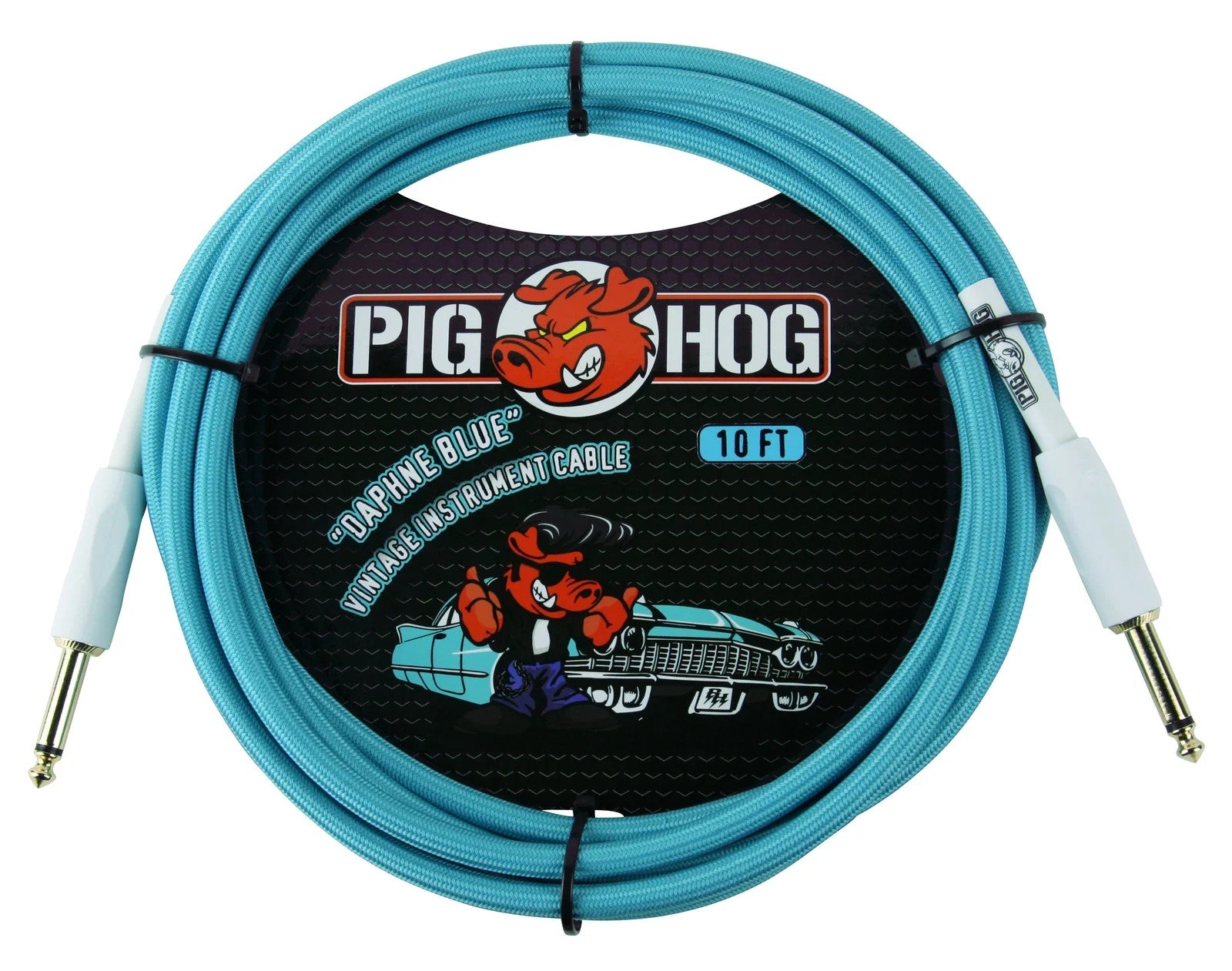 Pig Hog Instrument Cable 10ft, Orange Creme
