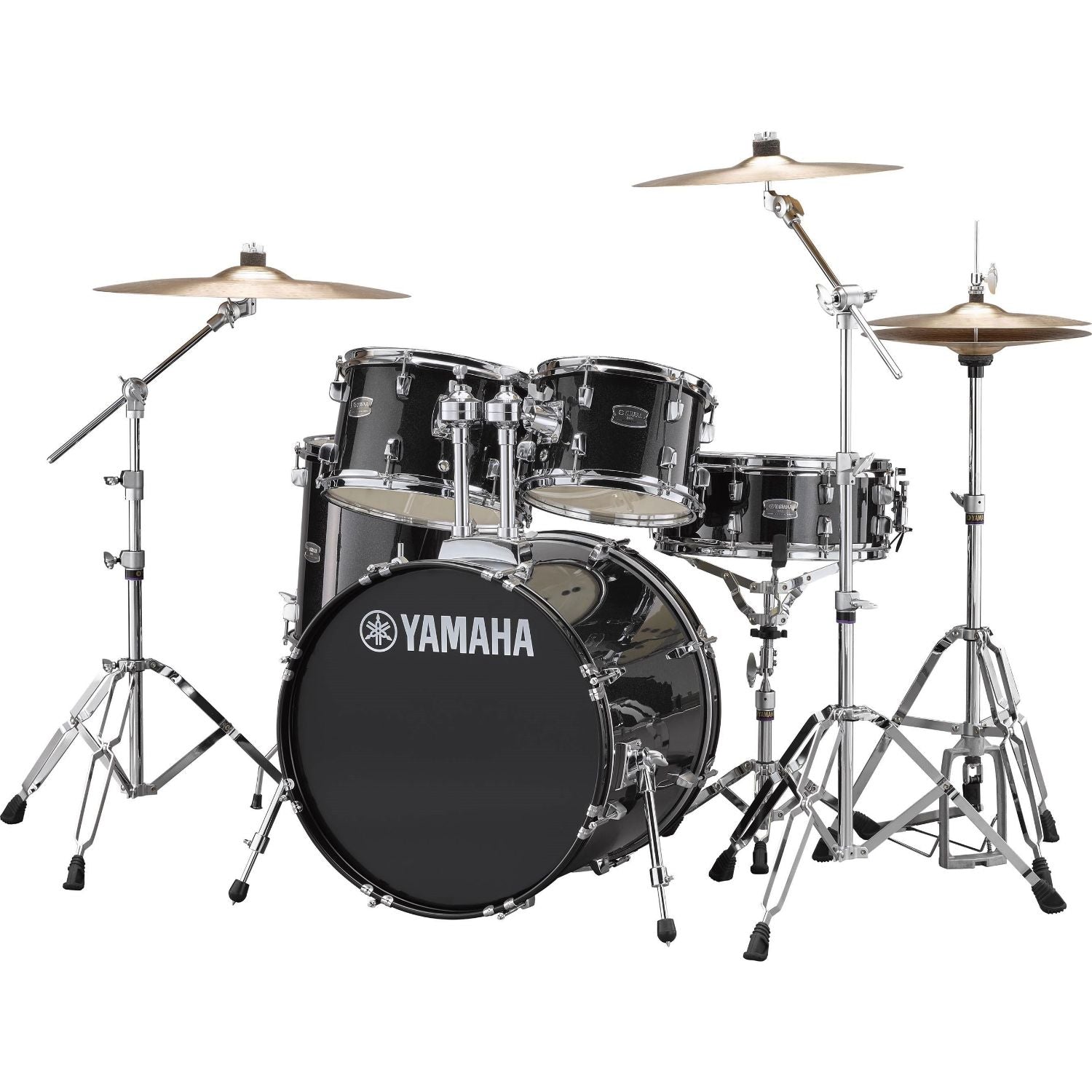 Yamaha RDP0F5BLG Rydeen Fusion Drum Kit, Black Glitter incl Free Yamah