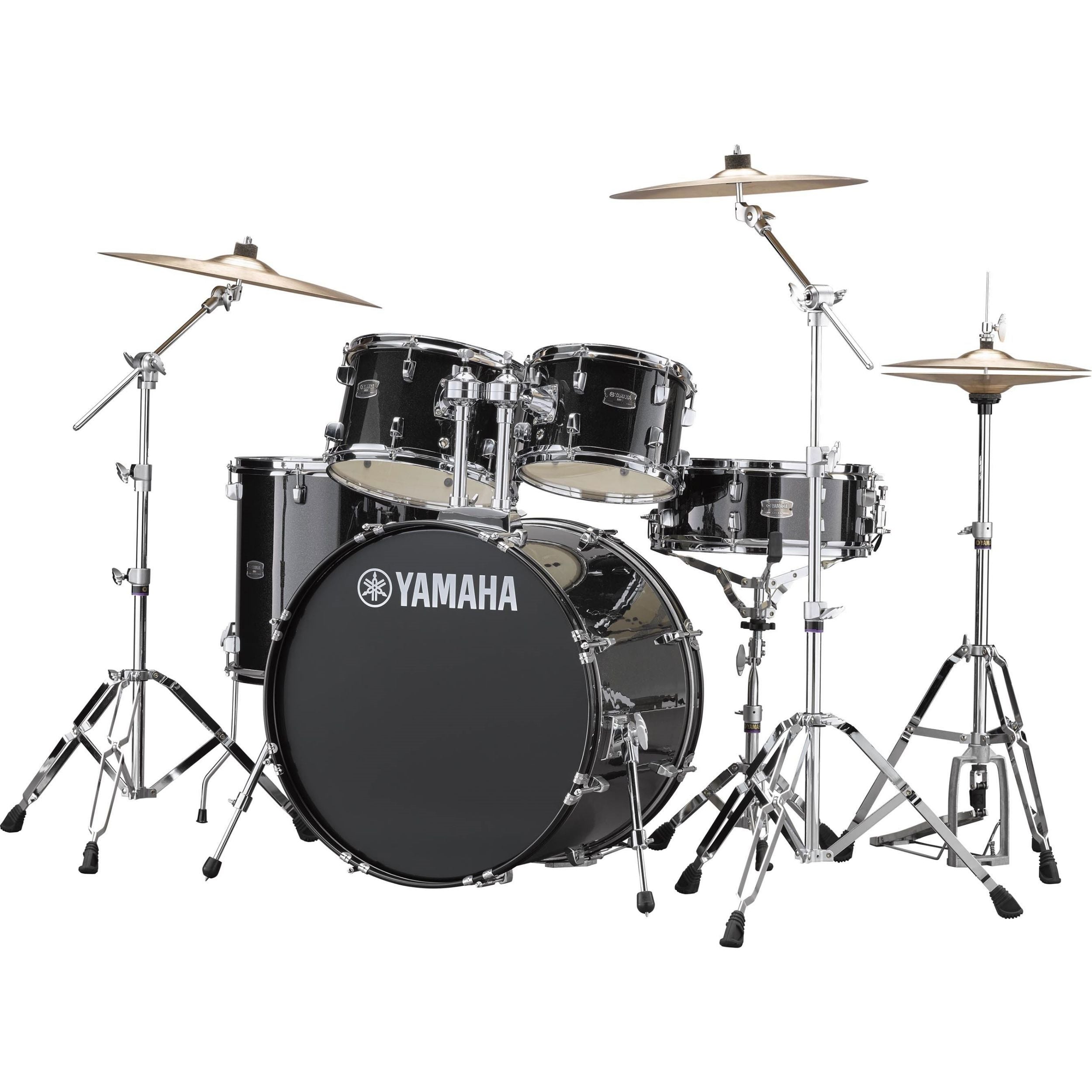 Yamaha RDP2F5BLG Rydeen Euro Drum Kit, Black Glitter with Free Yamaha