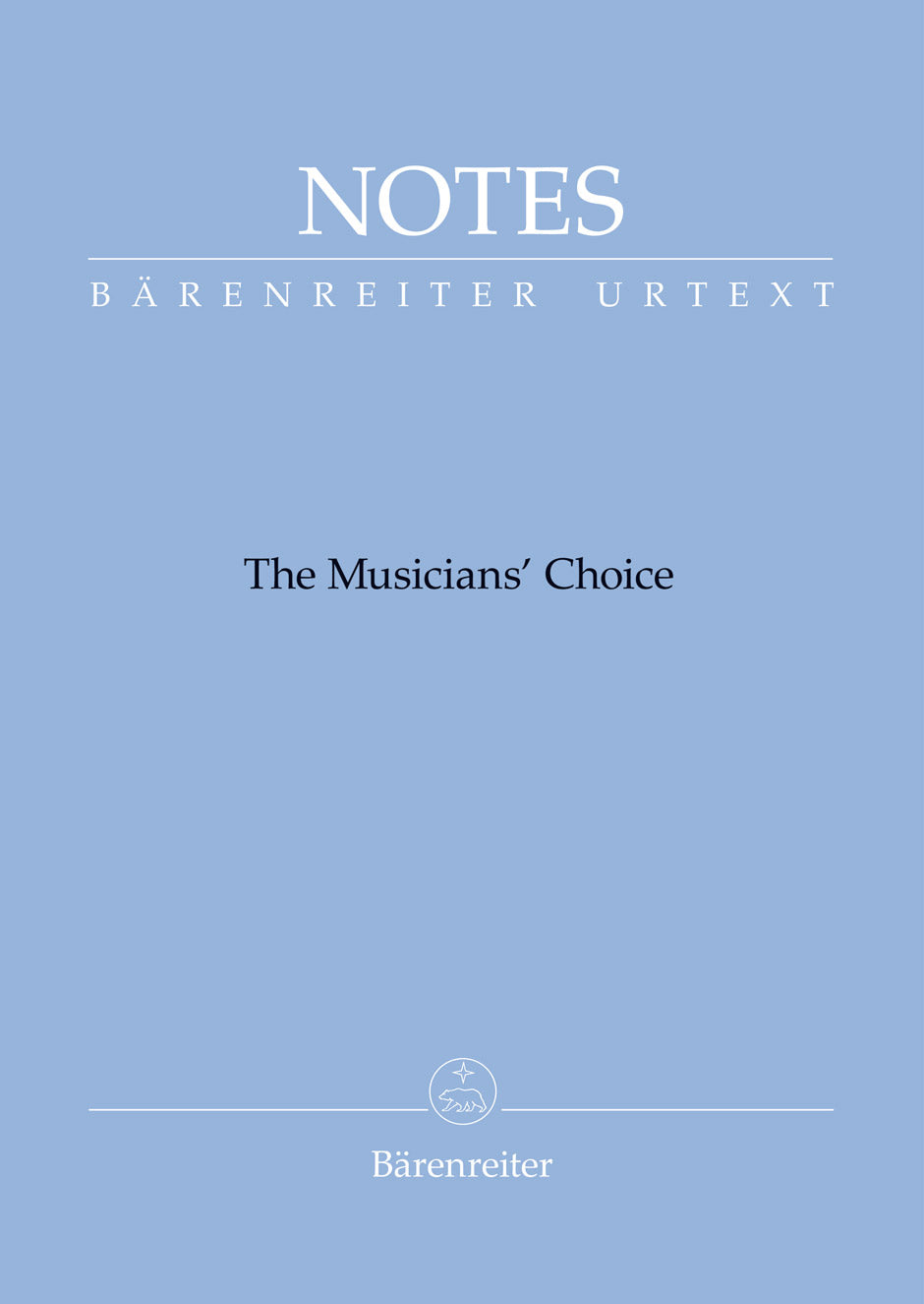 B?renreiter: The Musician's Choice Notebook - Blue Cover