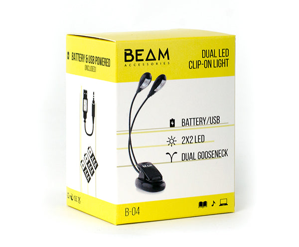 AMS Clip-On Flexible Dual LED Music Stand Light