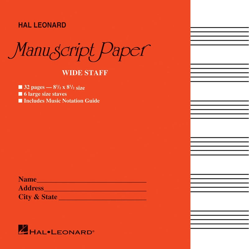 Music Manuscript Book, 12 Stave 32 Pages
