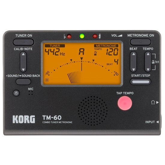Korg TM-60 Combo Tuner Metronome, Black