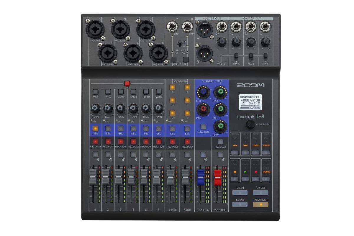 Zoom LiveTrak L-8 - - Podcasting mixer - Melbourne