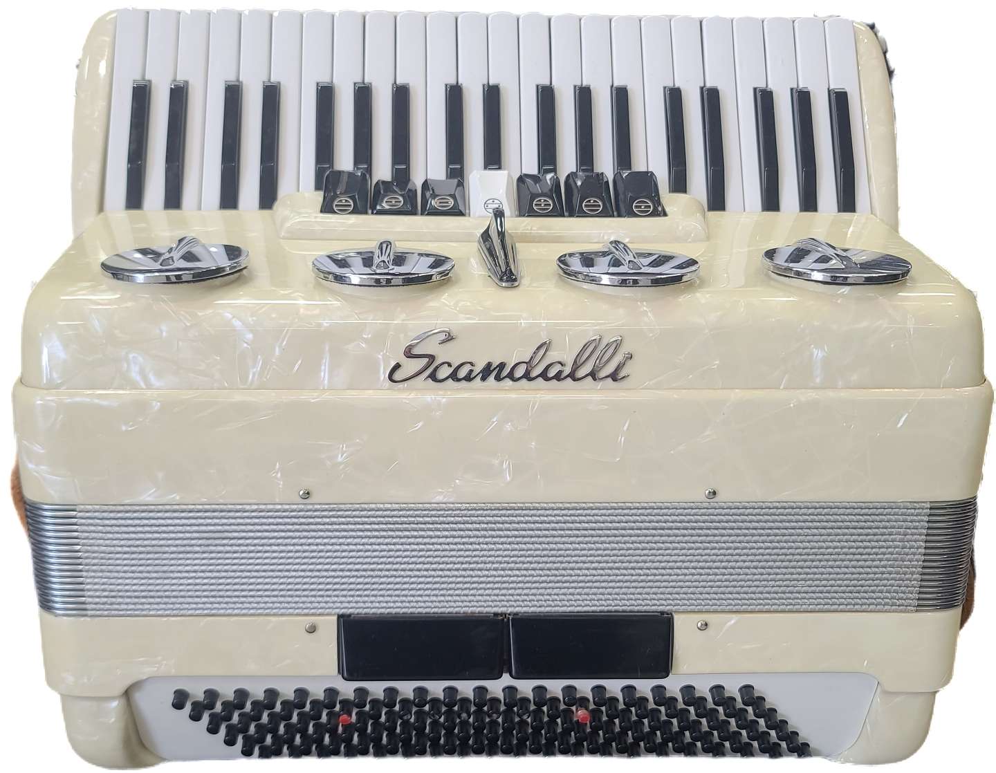 Scandalli 120 Bass Accordion White Pearl | Second Hand