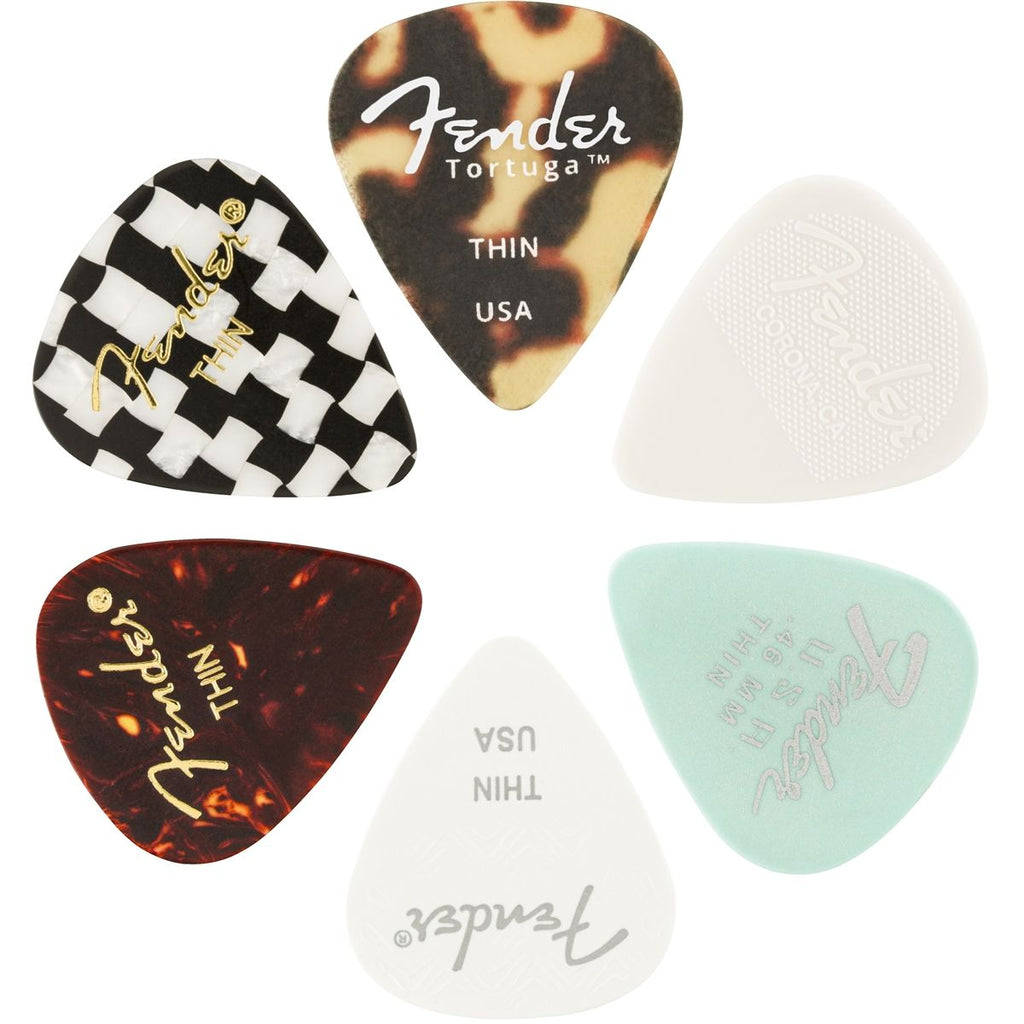 Fender Pick 351 Material Medley 6-Pack, 3 Thicknesses