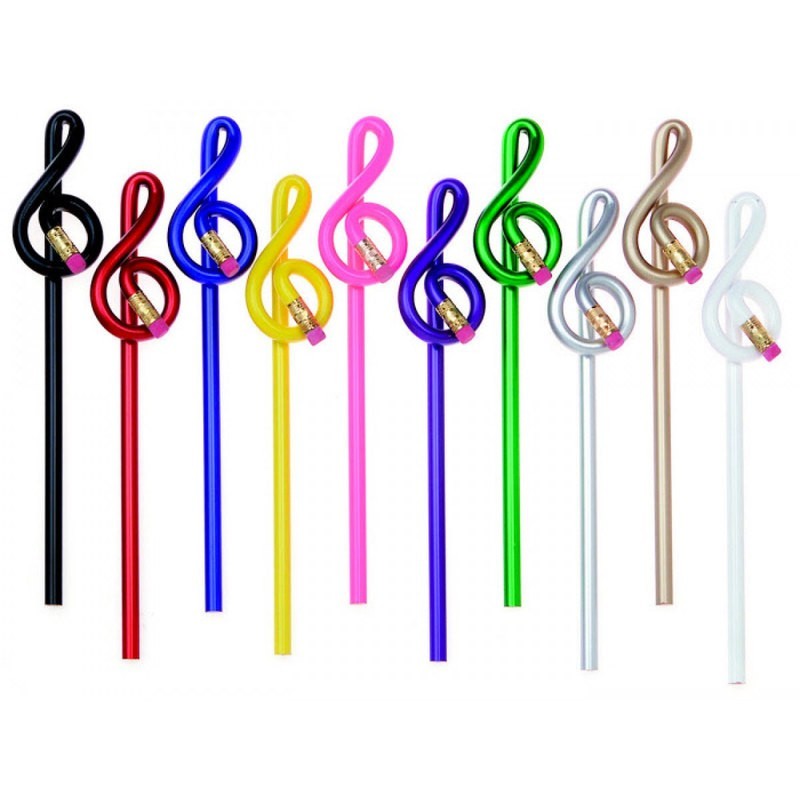 Bentcil G Clef | Pencil | Assorted Colours | Music Gifts
