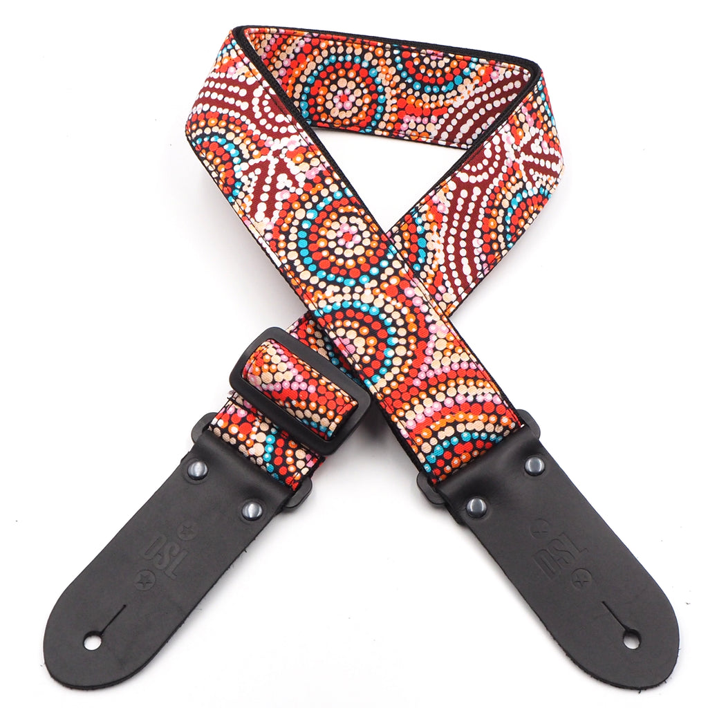 DSL 2" Guitar Strap Indigenous, Goanna Dreaming