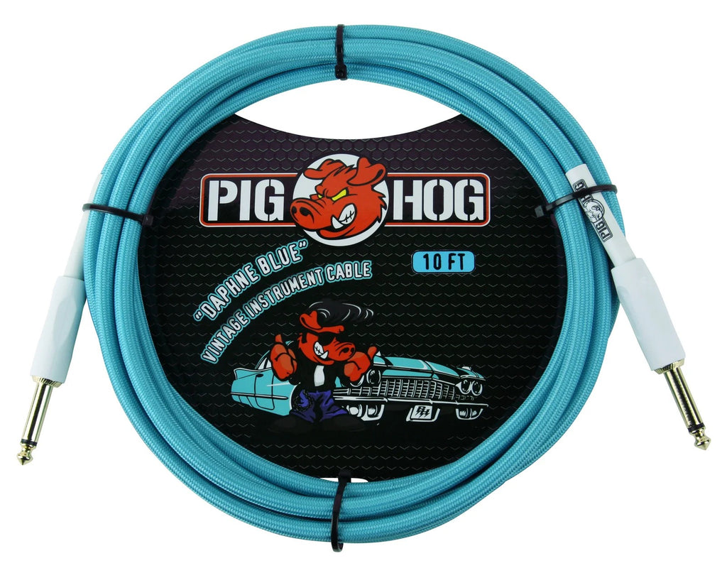 Pig Hog Instrument Cable 10ft, Orange Creme
