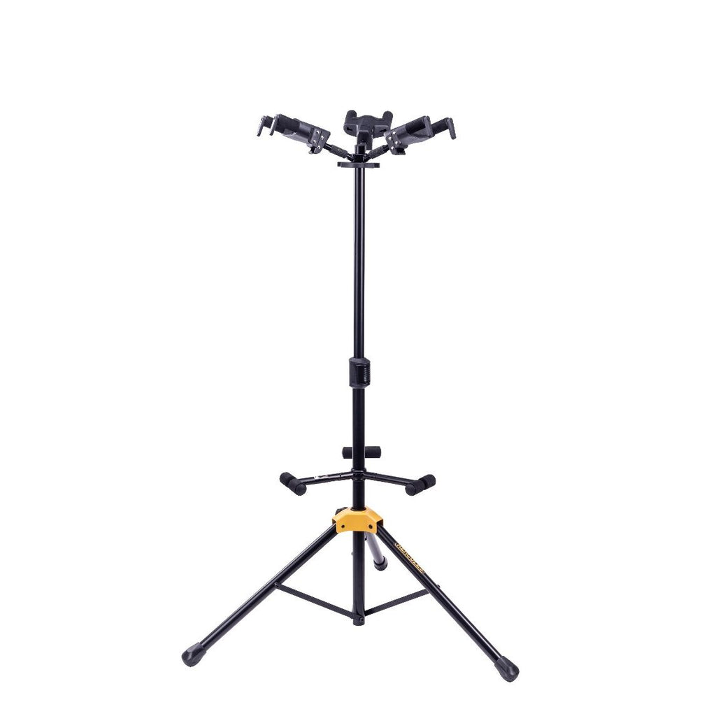 Hercules Auto Grip Triple Guitar Stand w/ Foldable Backrest