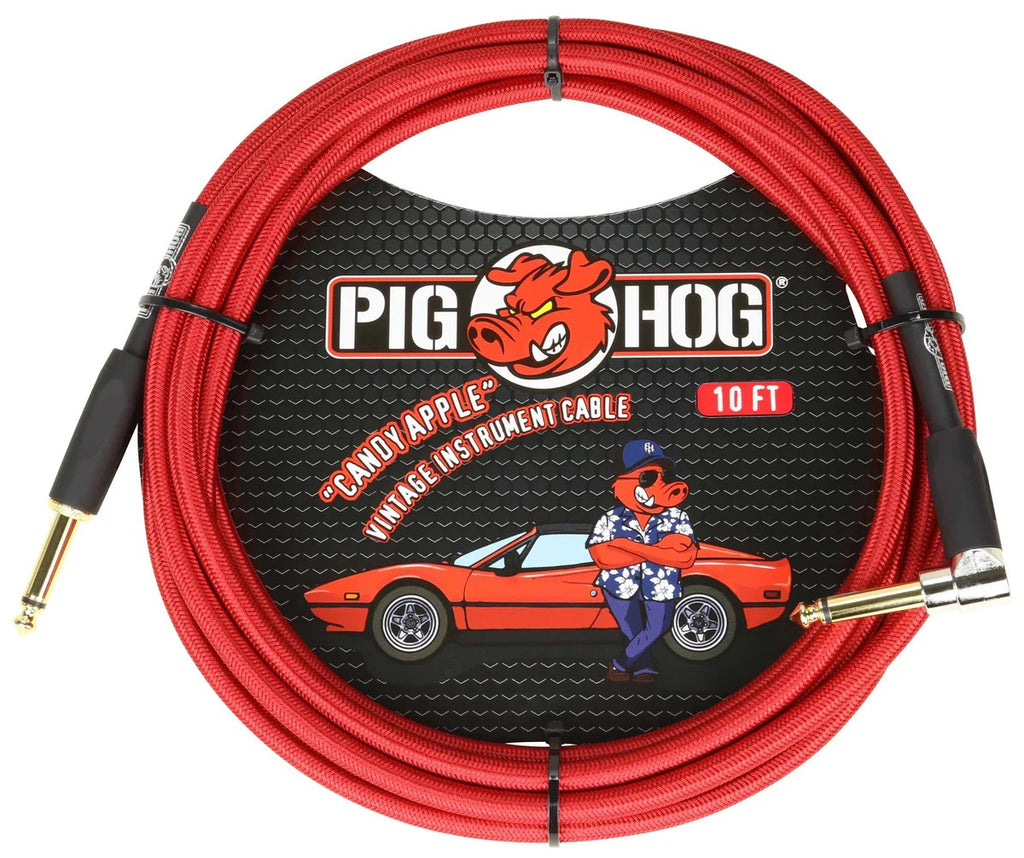 Pig Hog Instrument Cable 10ft Right Angle, Amplifier Grill