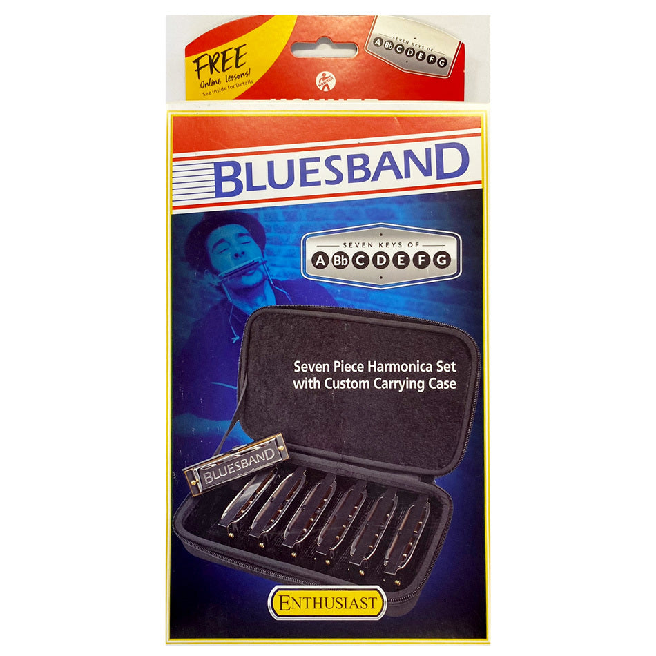 Hohner 7 Piece Blues Harmonica Set (C, D, E, F, G, A, Bb)