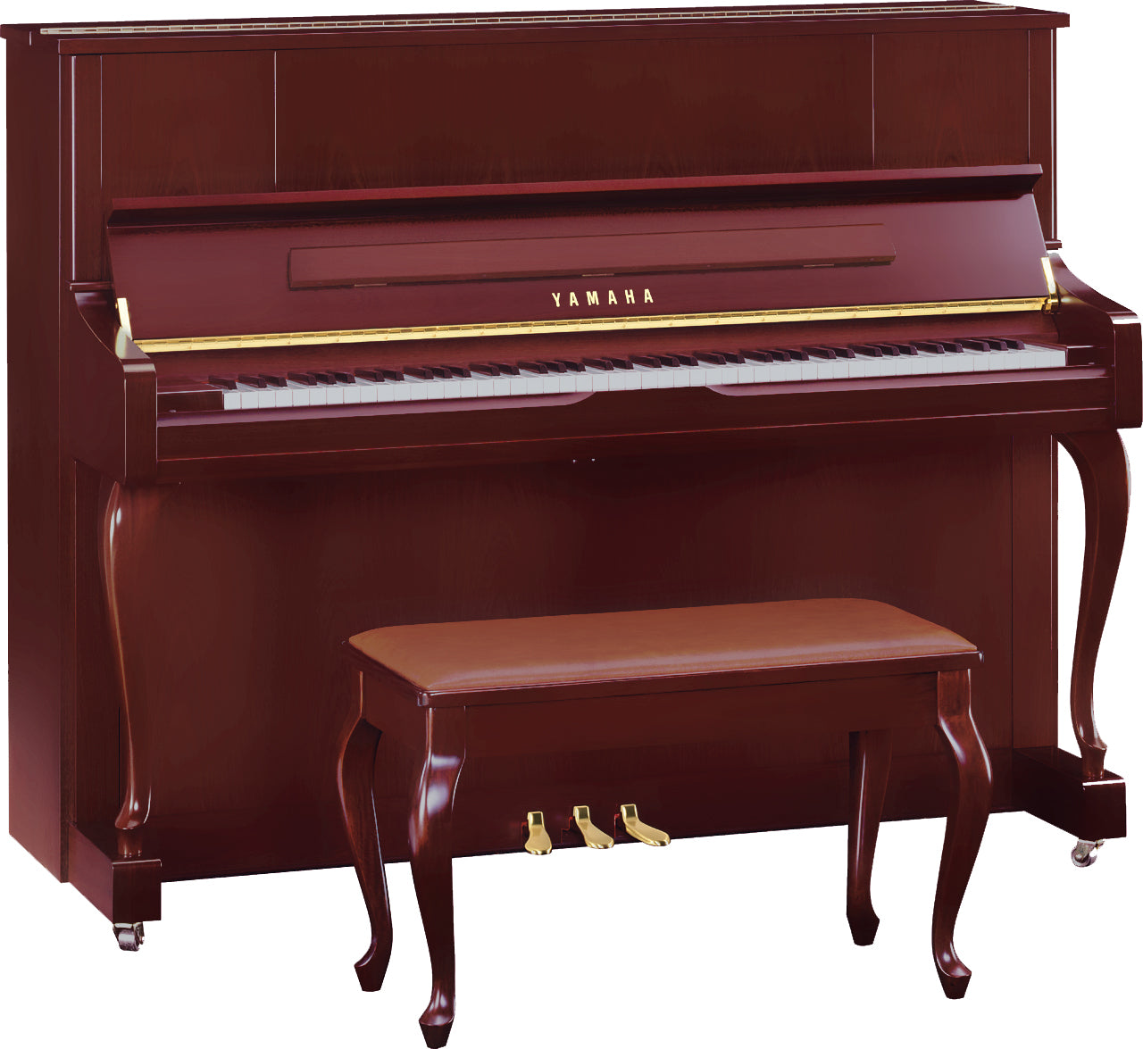 Yamaha U1J Upright Piano, Polished Ebony