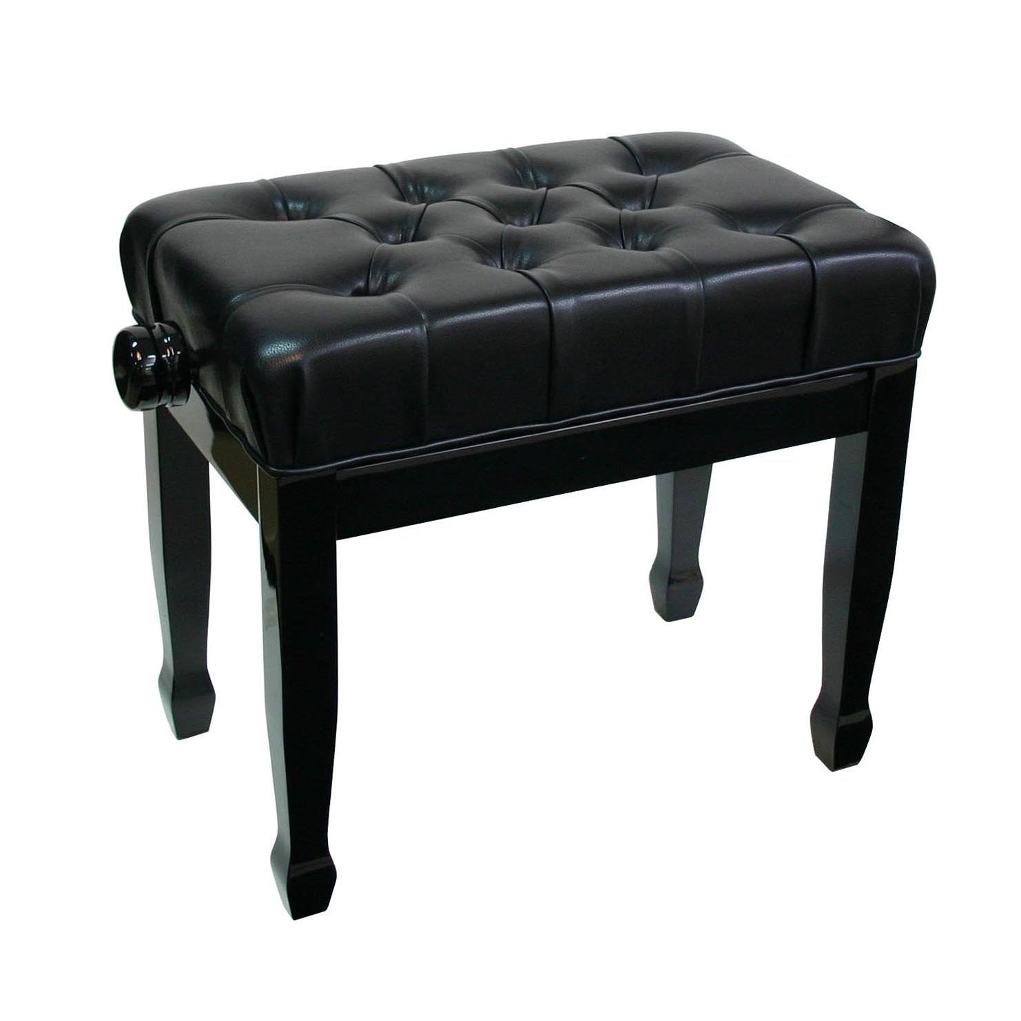 Adjustable Piano Bench Buttoned Seat