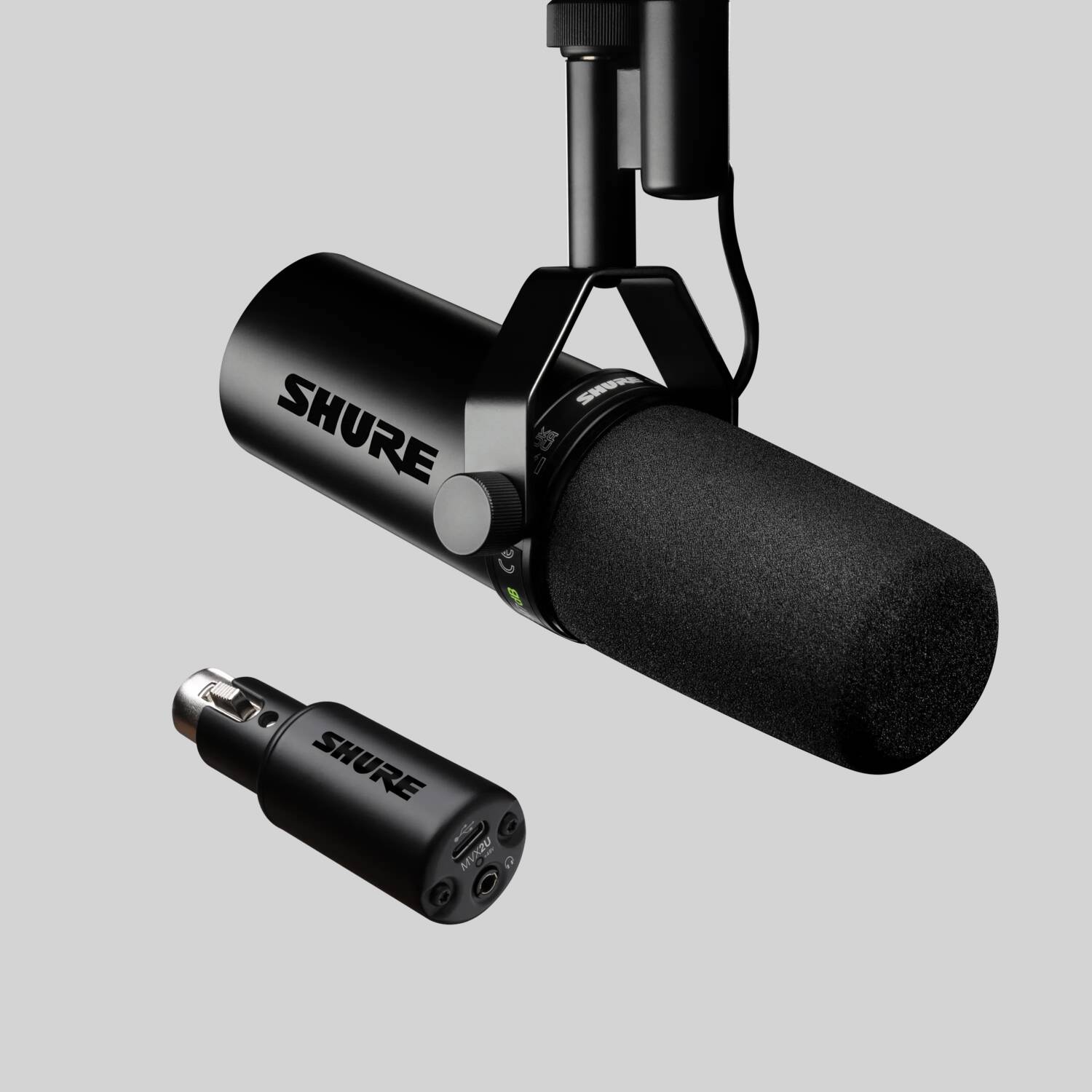 Shure SM7dB and MVX2U