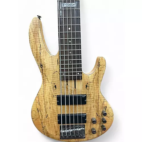 Used ESP LTD B206SM 6 String Spalted Maple Electric Bass Guitar Spalted Maple - musicians--Friend