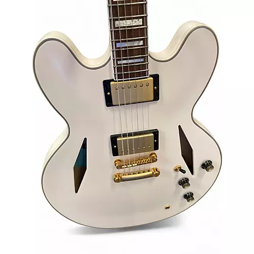 Used Epiphone Emily Wolfe Sheraton White Hollow Body Electric Guitar White - musicians--Friend