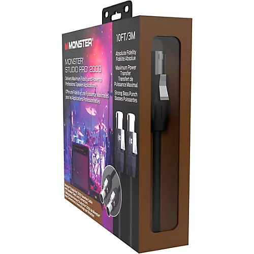 Monster Cable Prolink Studio Pro 2000 Speaker Cable with Speak-On Connectors 20 ft. Black - musicians--Friend