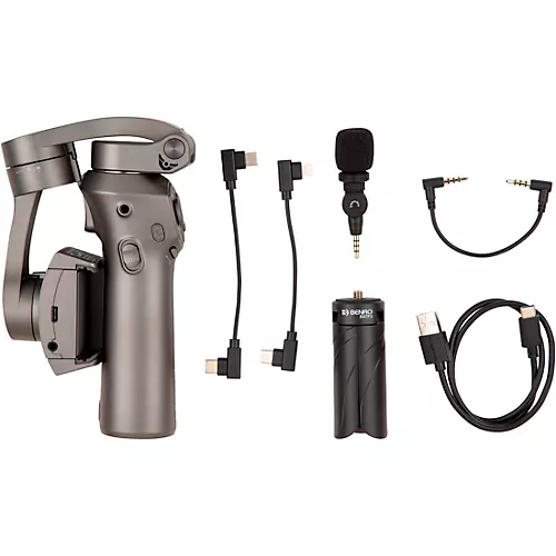 BENRO 3XS Lite 3-Axis Handheld Gimbal for Smartphone With Saramonic Smartmic - musicians--Friend