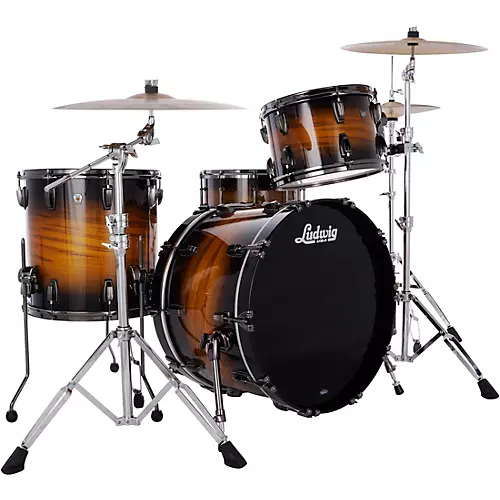 Ludwig Maple Exotic 3-Piece FAB Shell Pack with 22 in. Bass Drum Gold Burst - musicians--Friend