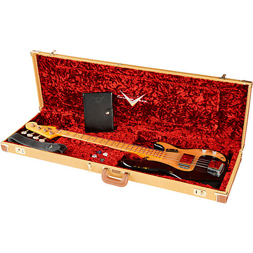 Fender Custom Shop Limited-Edition '58 Precision Bass Relic Aged Black over Chocolate 3-Color Sunburst - musicians--Friend