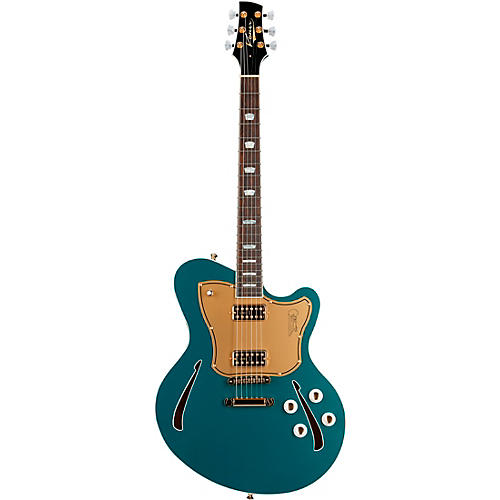 Kauer Guitars Super Chief Powertron Semi-Hollow Electric Guitar Ocean Turquoise - musicians--Friend