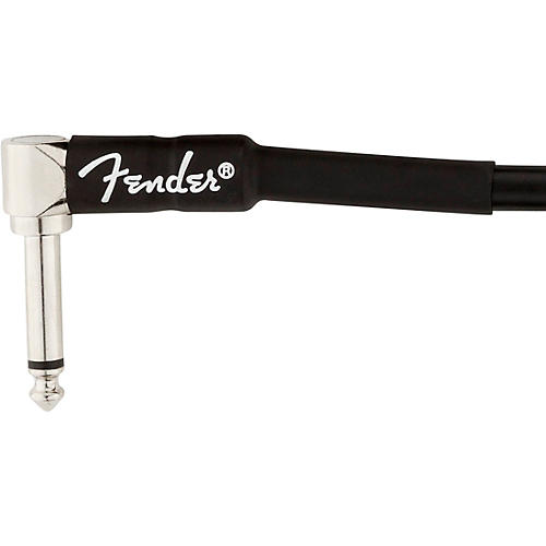 Fender Professional Series Angle to Angle Instrument Cable 1 ft. Black - musicians--Friend